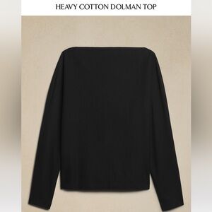 Banana Republic Black Heavy Cotton Dolman Top - Medium